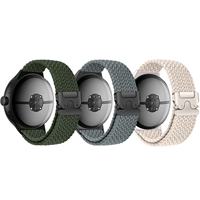 Bracelet de montre en nylon élastique 41 mm 45 mm pour Google Pixel Watch 3, bande réglable sans couture en tissu
