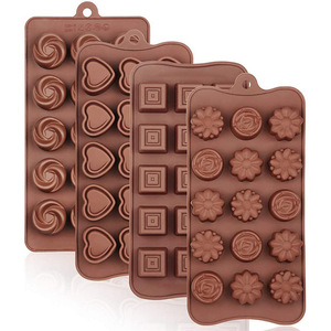 Stampi in Silicone <span class=keywords><strong>per</strong></span> cioccolato di grado alimentare No-stick caramella di cottura e burro stampo con forma diversa biscotto Mini torta di natale - Product Image 1