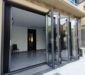 <span class=keywords><strong>Porte</strong></span> <span class=keywords><strong>d</strong></span>'<span class=keywords><strong>entrée</strong></span> en verre moderne de haute qualité, étanchéité renforcée, robustesse supérieure, durable, pour garages et villas, extérieur, pliante, isolation phonique - Product Image 4