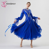 B-2298 personnalisé nouvelle robe de danse de salon standard international robes de danse de salon en soie perlée de haute qualité à vendre