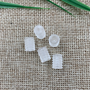 도매 조절 가능 이어루프 흰색 및 검은색 실린더 고무 탄성 실리콘 코드 스토퍼 - Product Image 3