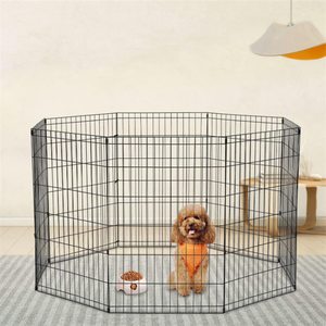 Portable Foldable Pet Dog Playpen Fence Crate Kennel Animal Wire Yard for Indoor Outdoor Puppy - Product Image 1
