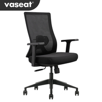 Chaise de bureau pivotante moderne Boss Executive avec dossier en maille, 4 vérins à gaz, accoudoirs réglables 3D, revêtement en tissu, garantie 3 ans certifiée