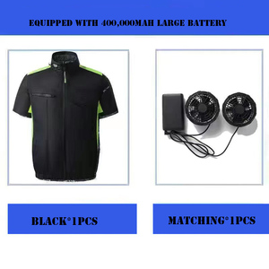 Ropa DE TRABAJO personalizada, novedad de verano, traje de aire acondicionado de carga, ventilador de manga corta, refrigeración, protector solar, trabajo al aire libre - Product Image 6