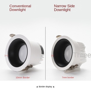 Luz LED Empotrable de Techo, 18W 20W, Aluminio, para Hogar y Oficina, 90lm/w, 3000K-6000K, Negro - Product Image 3