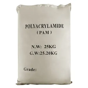 음이온/이온 폴리 아크릴 아미드 과립 PAM 화학 물질 보조제 백색 폐수 처리 화학 물질 Pam 25 kg/bag