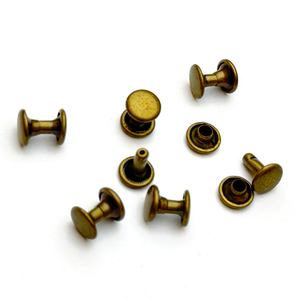 Pure brass double sided rivet round head <b>stud</b> pure copper double sided rivet key pack <b>bags</b> accessories Wholesale - Product Image 1
