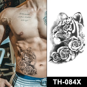 Tatuajes Temporales de Transferencia de Agua para <span class=keywords><strong>el</strong></span> Cuerpo y Brazos, Diseños <span class=keywords><strong>Tribales</strong></span> Geniales, Tatuaje Falso de Tigre Hombre - Product Image 3