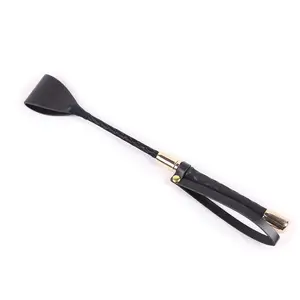 Handle Spanking Fetish Adult Slave Games Sex Paddle 18 Inch Riding Crop For Horses Sex Whip Long Paddle With Double Slapper