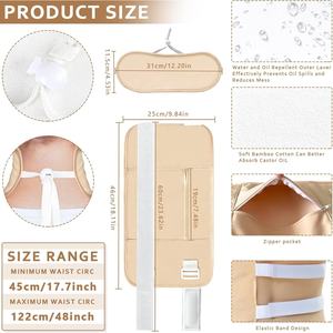 Premium Stoff verstellbarer Taillen gürtel Wasserdichtes <span class=keywords><strong>Anti</strong></span>-Öl-Leck Rizinusöl Pack Wrap Wieder verwendbare Pads Kit für Brust <span class=keywords><strong>massage</strong></span> gerät - Product Image 6
