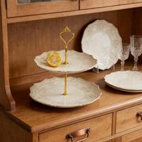 Vaisselle en céramique de style vintage français en gros, assiettes à poisson pour le petit-déjeuner, pour les restaurants de luxe, vaisselle et mariages