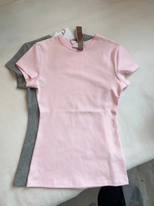 <span class=keywords><strong>T</strong></span>-<span class=keywords><strong>shirt</strong></span> à manches courtes ajusté et tendance pour <span class=keywords><strong>femme</strong></span>, <span class=keywords><strong>T</strong></span>-<span class=keywords><strong>shirt</strong></span> décontracté d'é<span class=keywords><strong>t</strong></span>é <span class=keywords><strong>gris</strong></span> à col rond et épaules dégagées pour <span class=keywords><strong>femme</strong></span>, style basique - Product Image 5