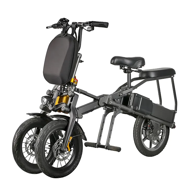 Bicicleta eléctrica plegable de 350w para adultos, 3 ruedas, china