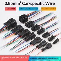 Kabel Konektor Mobil Tahan Air PBT Terisolasi 1/2/3/4/6/8/12/14/16 Pin Male-Female Konektor Kabel Harness Steker Lampu Belakang