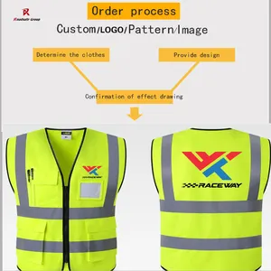 Sicherheitswesten Komplettset Verpackt Reflektierende Gehweste / <span class=keywords><strong>Warnweste</strong></span> für Autonutzung Hochsichtbare Jacke 100% Stoff - Product Image 6