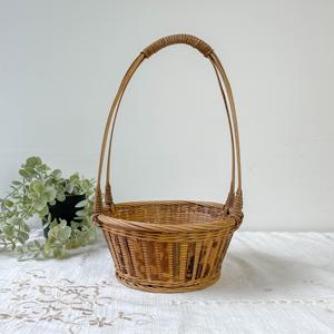 <b>Small</b> Rattan and Bamboo <b>Basket</b> Vintage Bohemian Storage <b>Basket</b> Natural Handmade Woven Decor Vietnam - Product Image 2