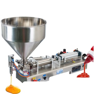 Machine de remplissage semi-automatique à buse unique personnalisée pour miel, crème, boissons, sauce chili, crème pour le visage, sauce au bœuf - Product Image 1
