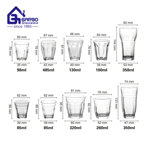 Vaso de agua de cristal de calidad superior, juego transparente de 6 tazas de cristal de roca para beber zumo, 325ml - Product Image 3