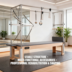 เครื่องออกกำลังกายแบบ 3-in-1 อเนกประสงค์ โครงเหล็ก สำหรับใช้ในร่ม รุ่น Cadillac Pilates Yoga Machine Core Bed สำหรับสตูดิโอ - Product Image 4