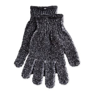 Charcoal Exfoliating Gloves Exfoliating Gloves With Hanging Loop <b>Body</b> <b>Scrub</b> for Dry Skin <b>Body</b> Exfoliator - Product Image 1