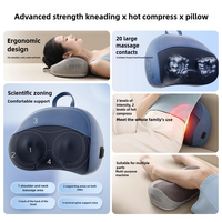 LEMESY Nouveau Design Coussin de Massage Électrique Chauffant Shiatsu pour le Dos, le Cou et les Épaules