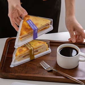Wholesale Disposable Transparent Triangle Mousse <strong>Dessert</strong> Cake <strong>Tray</strong> <strong>Plastic</strong> Packaging Boxes for Cake Slice Sandwiches Food - Product Image 3