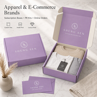 Boîtes en papier personnalisées violettes avec logo, boîtes d'expédition pour le commerce électronique, pour les petites et moyennes entreprises, pour l'emballage de vêtements