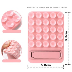 Mới mạnh mẽ dính Silicone cốc hút điện thoại đứng có thể gập lại đa chức năng chống trượt giữ điện thoại di động cho bàn giường xe - Product Image 1