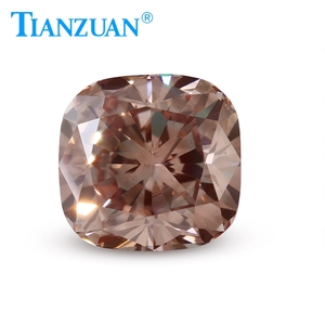Cojín de diamante CVD certificado <span class=keywords><strong>GEMID</strong></span> Corte brillante Color Rosa marrón elegante Diamante certificado cultivado en laboratorio Suelto - Product Image 4