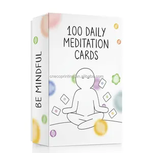 Personalizado 100 Diárias Meditação Cartões Afirmações Positivas Cartões Self Care Kit para Alívio Do Estresse