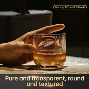 แม่พิมพ์ทำน้ำแข็งทรงกลมใส ปราศจากสาร BPA ทำจากซิลิโคน<span class=keywords><strong>คุณ</strong></span>ภาพพรีเมียม สำหรับวิสกี้ ง่ายต่อการปล่อยน้ำแข็ง ของขวัญสำหรับผู้ชาย - Product Image 1