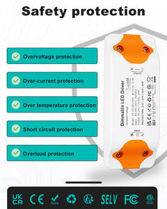 Alimentation électrique pour éclairage LED avec interrupteur à LED en plastique ultra fin, 12V 24V, variateur de lumière LED à triac - Product Image 6