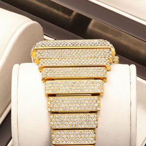<span class=keywords><strong>Montre</strong></span> à quartz pour <span class=keywords><strong>femme</strong></span> - <span class=keywords><strong>Cadran</strong></span> orné de diamants, boîtier en alliage doré, <span class=keywords><strong>montre</strong></span> analogique étanche pour un usage quotidien - Product Image 3