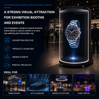 Pantalla DLED OEM para Cámara Holográfica Semicircular 4K de 75 Pulgadas, con IA para Visualización de Personajes en 3D, 1300 cd/m, Vitrina Inteligente