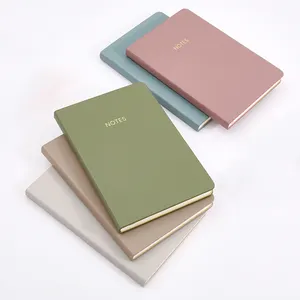 School Supplies Exercise Book, Academic Customized Pu Leather Diary Daily Artificial Notebook/