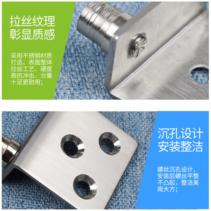Boluoni Furniture Hinge Ct Corner Code Concealed Cabinet Door Hinge Flush Mount Stainless Steel Modern Design - Product Image 2