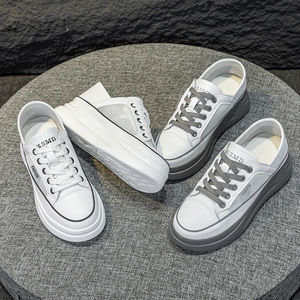 Zapatillas Deportivas Blancas de Malla para Mujer, Primavera Verano 2026, con Suela Gruesa, Aumentan la Estatura, Transpirables, de Cuero, Cómodas y Ligeras - Product Image 5