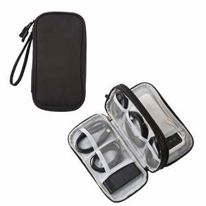 Étui de rangement portable personnalisé avec logo, étui rigide imperméable pour accessoires électroniques, pochette de rangement pour câbles numériques USB - Product Image 1