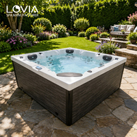 LOVIA Professionnel Jacuzzi 5 Personnes – Meilleure Solution Spa Autoportante avec Hydromassage pour l'Extérieur