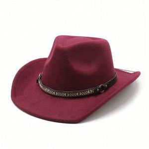 Sombrero de Vaquero Estilo Jazz Vintage para Otoño e Invierno, Sombrero de Fieltro para Hombre y Mujer - Product Image 5