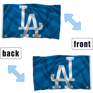 Entrega Rápida, Banderas Personalizadas de Poliéster Impresas Digitalmente de 3'x5' con el Logotipo de <span class=keywords><strong>los</strong></span> Dodgers de <span class=keywords><strong>Los</strong></span> Ángeles de la MLB para Eventos Deportivos - Product Image 3
