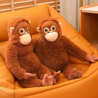 Peluche Gorille à longs bras, jouet en peluche singe, coussin réconfortant en coton PP, 31cm-50cm