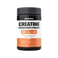 LIFEWORTH Vente en gros Supplément de prise de masse sportive sans sucre Créatine Monohydrate en poudre