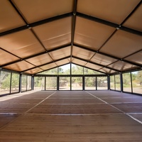 Tente de mariage transparente à cadre noir - Structure en aluminium sur mesure avec toit transparent pour événements de luxe en plein air