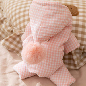 Adorable Plaid <b>Dog</b> Jumpsuit Comfortable for Small <b>Dogs</b>' Daily Wear Home Lounging & Pet Photo Shoots - Product Image 3