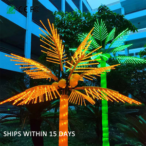 All'ingrosso in metallo cocco palme luci <span class=keywords><strong>LED</strong></span> per decorazioni natalizie interne/esterne ricaricabili alimentate a batteria - Product Image 2