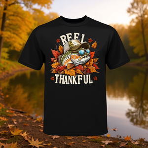 เสื้อยืดตกปลาลายปลากะพงสำหรับผู้ใหญ่สีดำ - Product Image 3