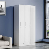 Fabricant Fournisseur Armoire Métallique à 3 Portes en Acier, Vestiaire en Métal, Penderie, Armoire à Vêtements en Fer, Almirah pour Dortoir
