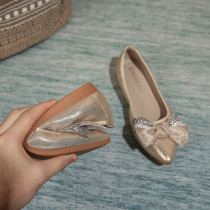 Zapatos <span class=keywords><strong>de</strong></span> enfermera <span class=keywords><strong>de</strong></span> cuero suave, zapatos planos puntiagudos <span class=keywords><strong>de</strong></span> boca baja, zapatos individuales para embarazadas, mocasines con lazo para mujeres y damas, talla 31-45 - Product Image 4