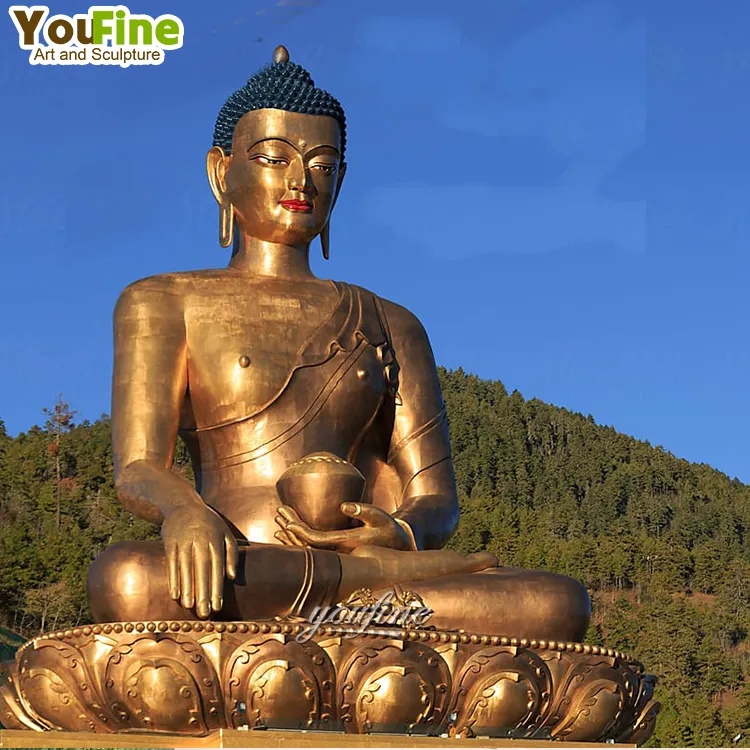 Antique Outdoor Decoration Casting Religious Sculpture Large Bronze Buddha Statue